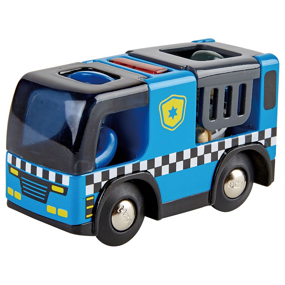 Hape - Police Car With Siren with 2 Figures