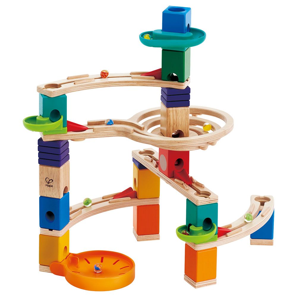 Hape - Quadrilla Cliffhanger Marble Run Race 44pcs + 50 marbles