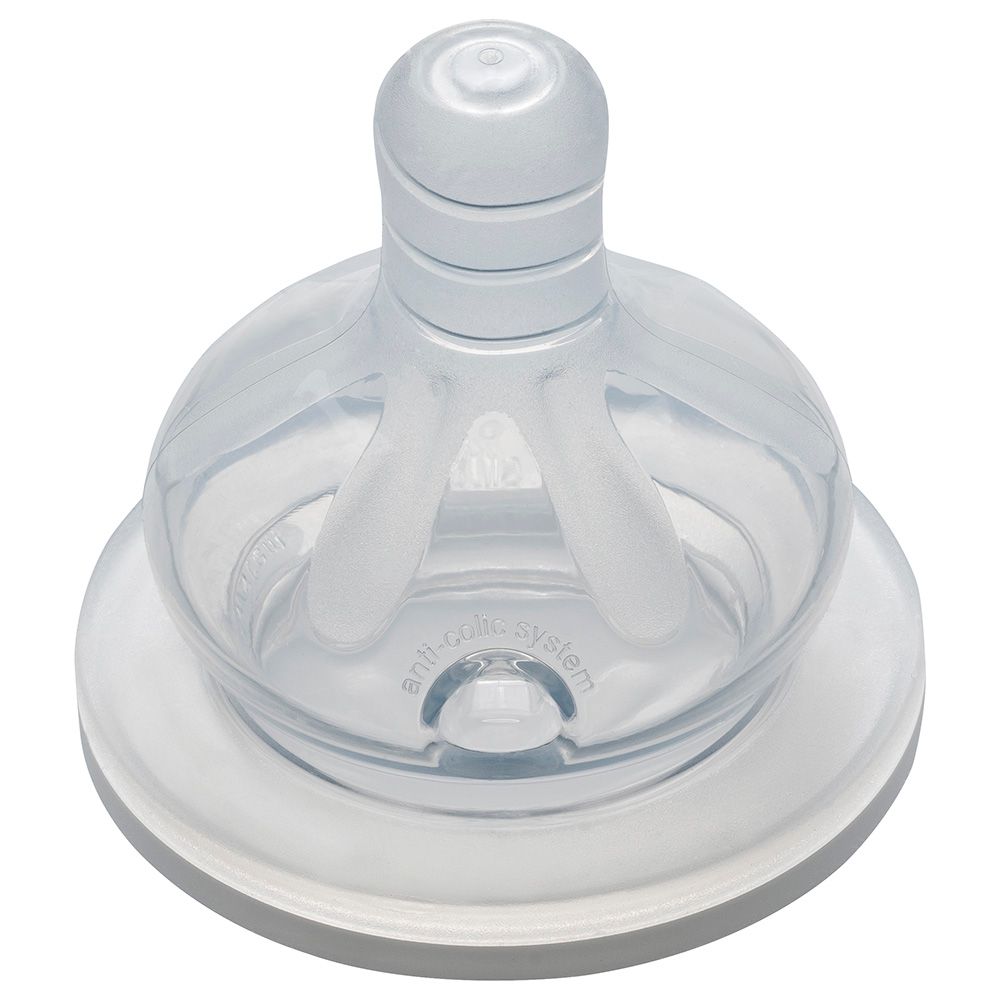 Nip - Wide Neck Round Teat 0M+ Medium Flow