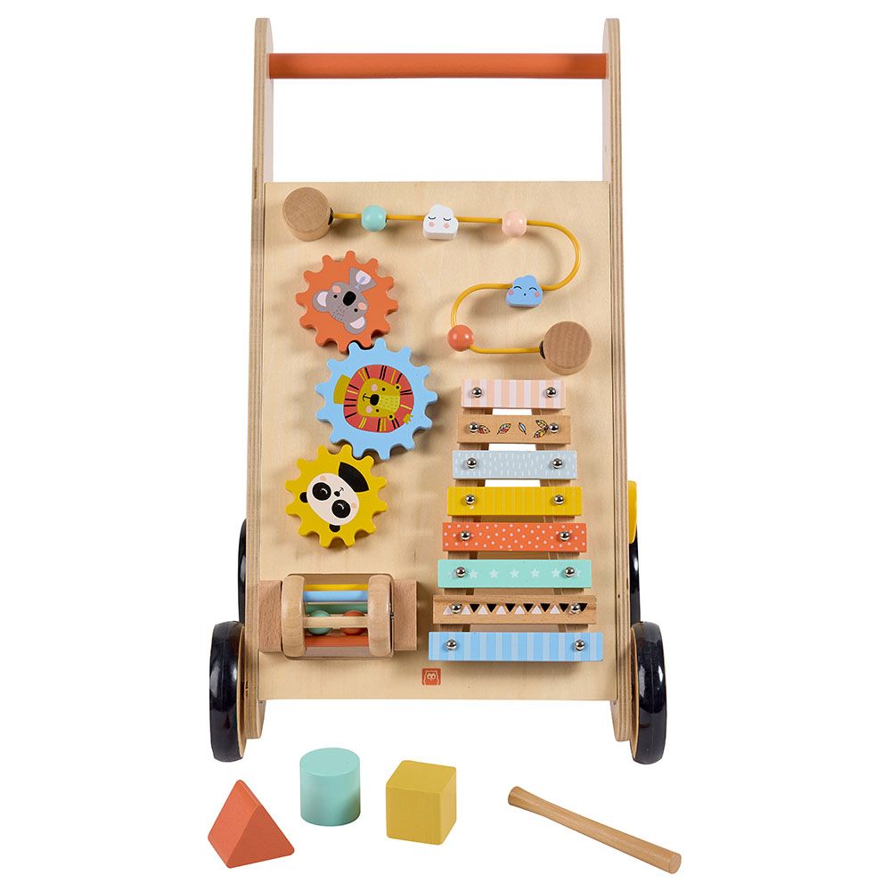 Eurekakids - Safari Wooden Baby Activity Walker w/ Xylophone