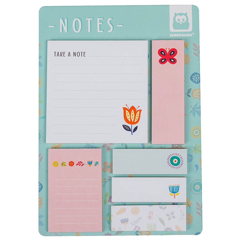 Eurekakids - Flowers Post-It Sticky Stationery Notes