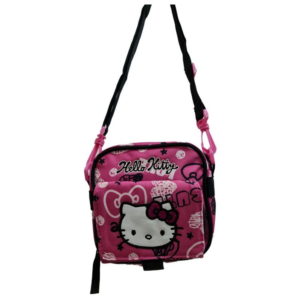 Hello Kitty - Shoulder Pouch With Built-In Wallet - Pink