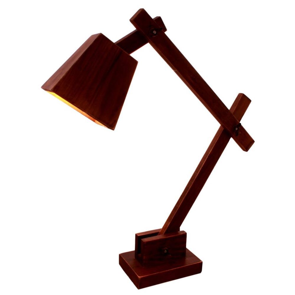 Avonni - Antique Wooden Desk Lamp - 78 x 55 x 14 cm