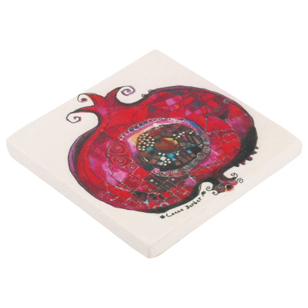 BiggDesign - Pomegranate Natural Stone Coaster - 10x10cm