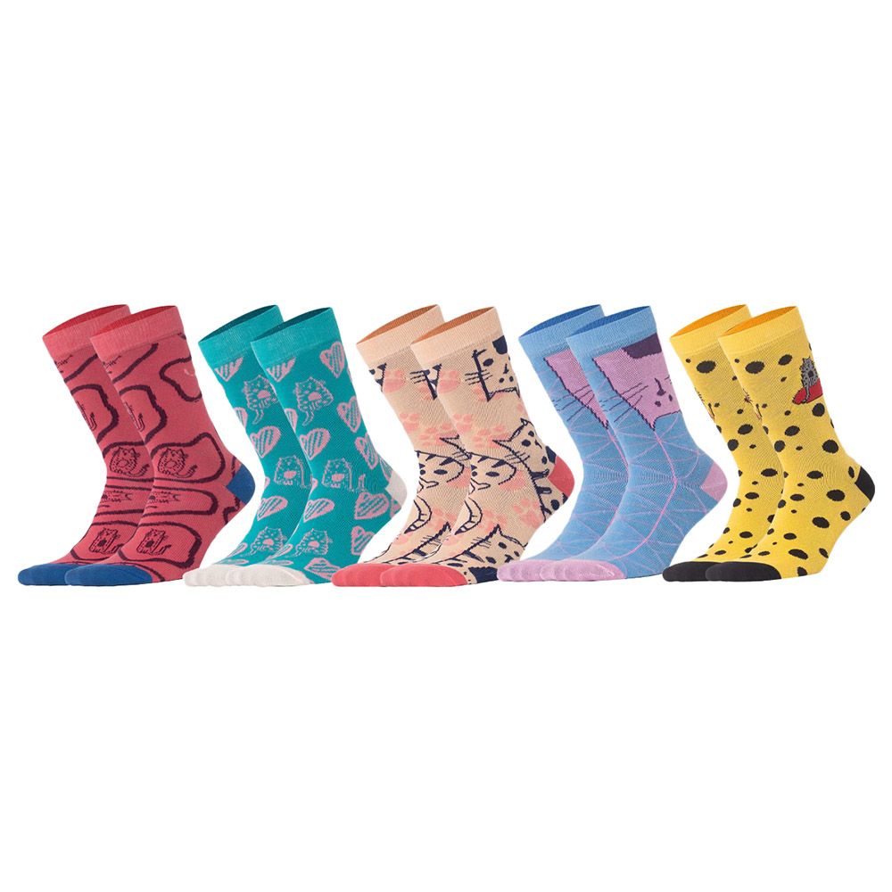 Biggdesign - Cats Women Socket Socks - Pack Of 5