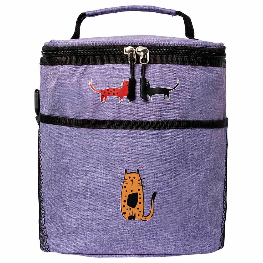 Biggdesign - Cats Insulated Lunch Bag - Purple