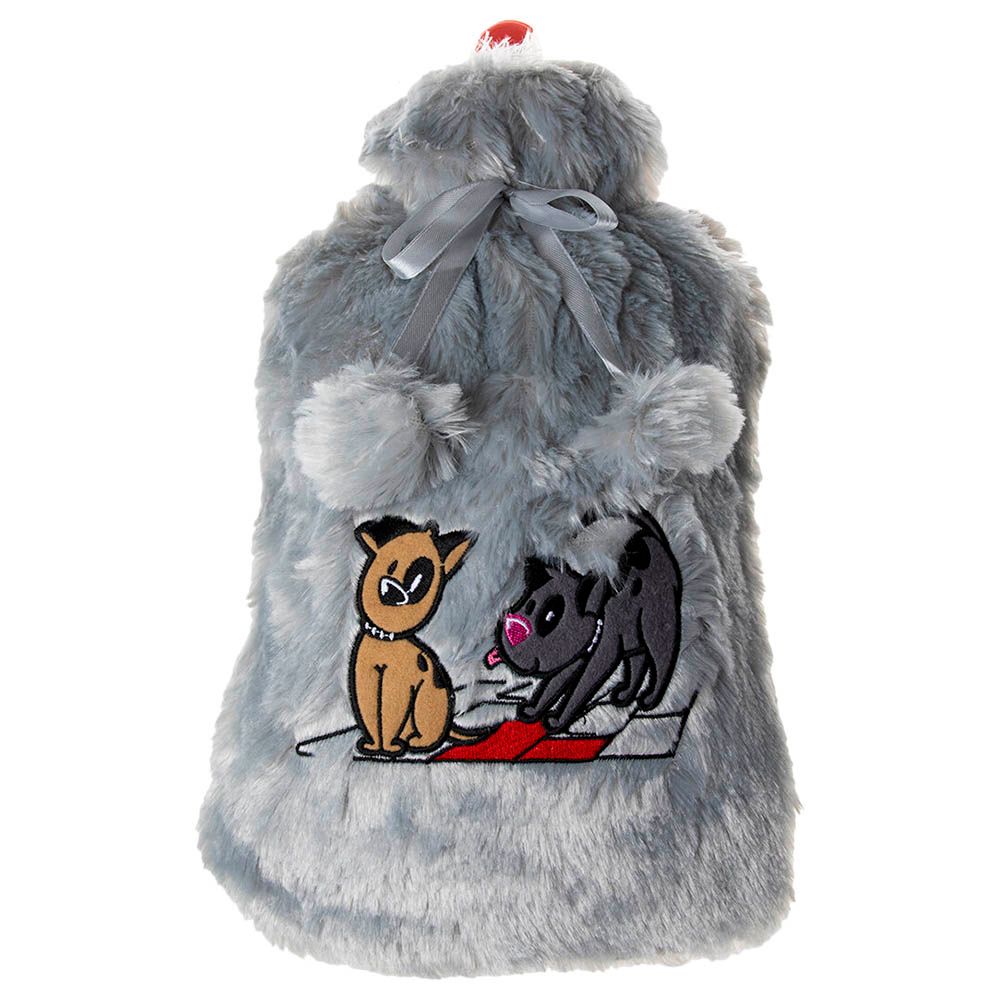 BiggDesign - Dogs Print Hot Water Bottle - Grey