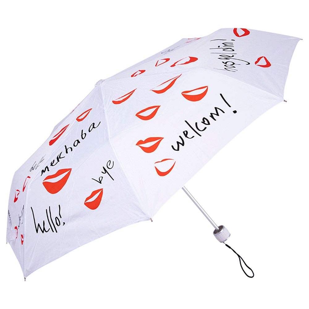 Biggdesign - Languages Mini Umbrella - White