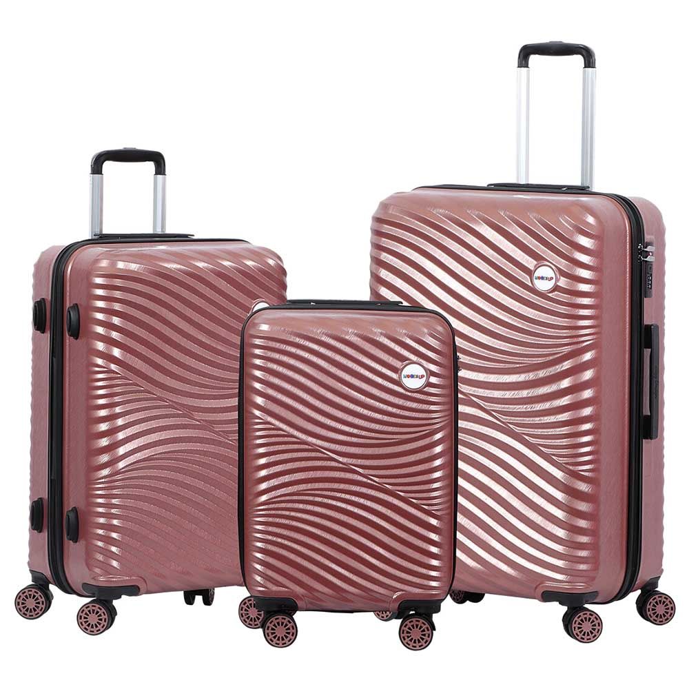 BiggDesign - Moods Up Hard Luggage Sets w/ Spinner Wheels - 3pcs - Rosegold