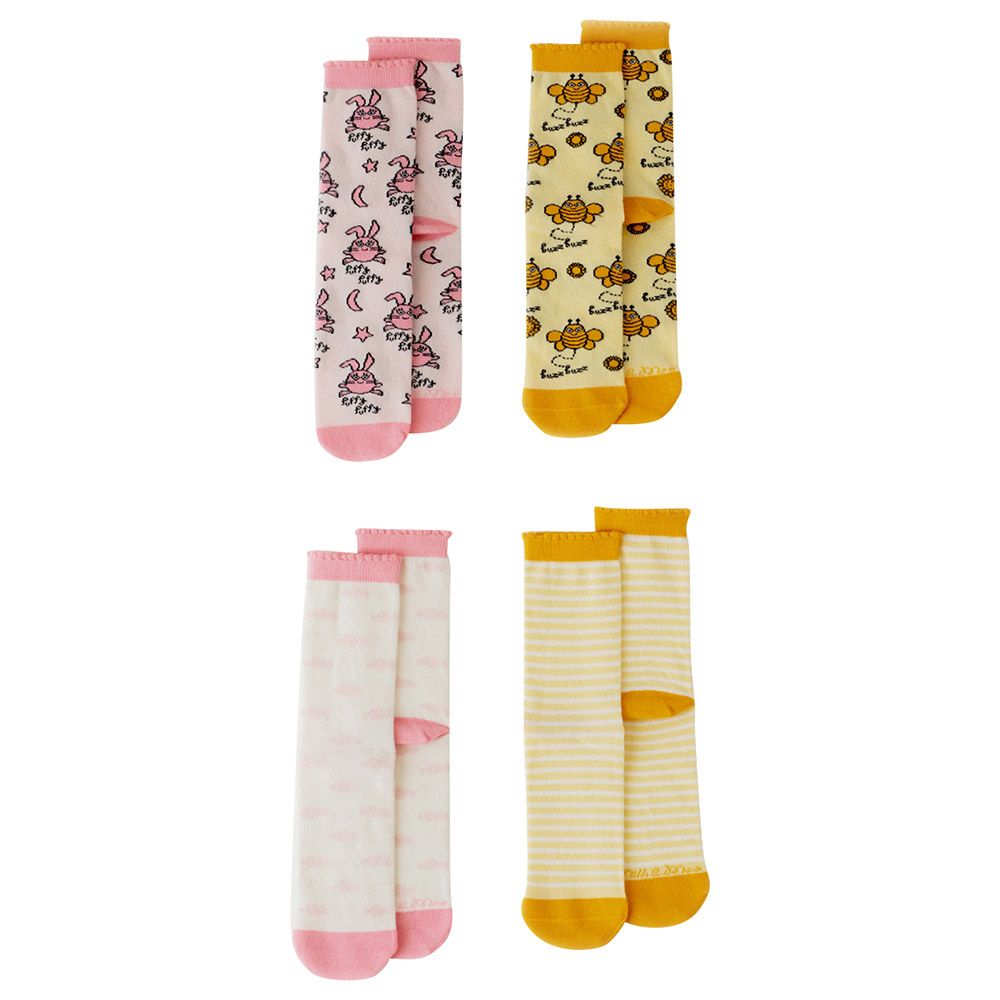 Milk&Moo - Buzzy Bee & Chancin Mother Socks 4 Pairs