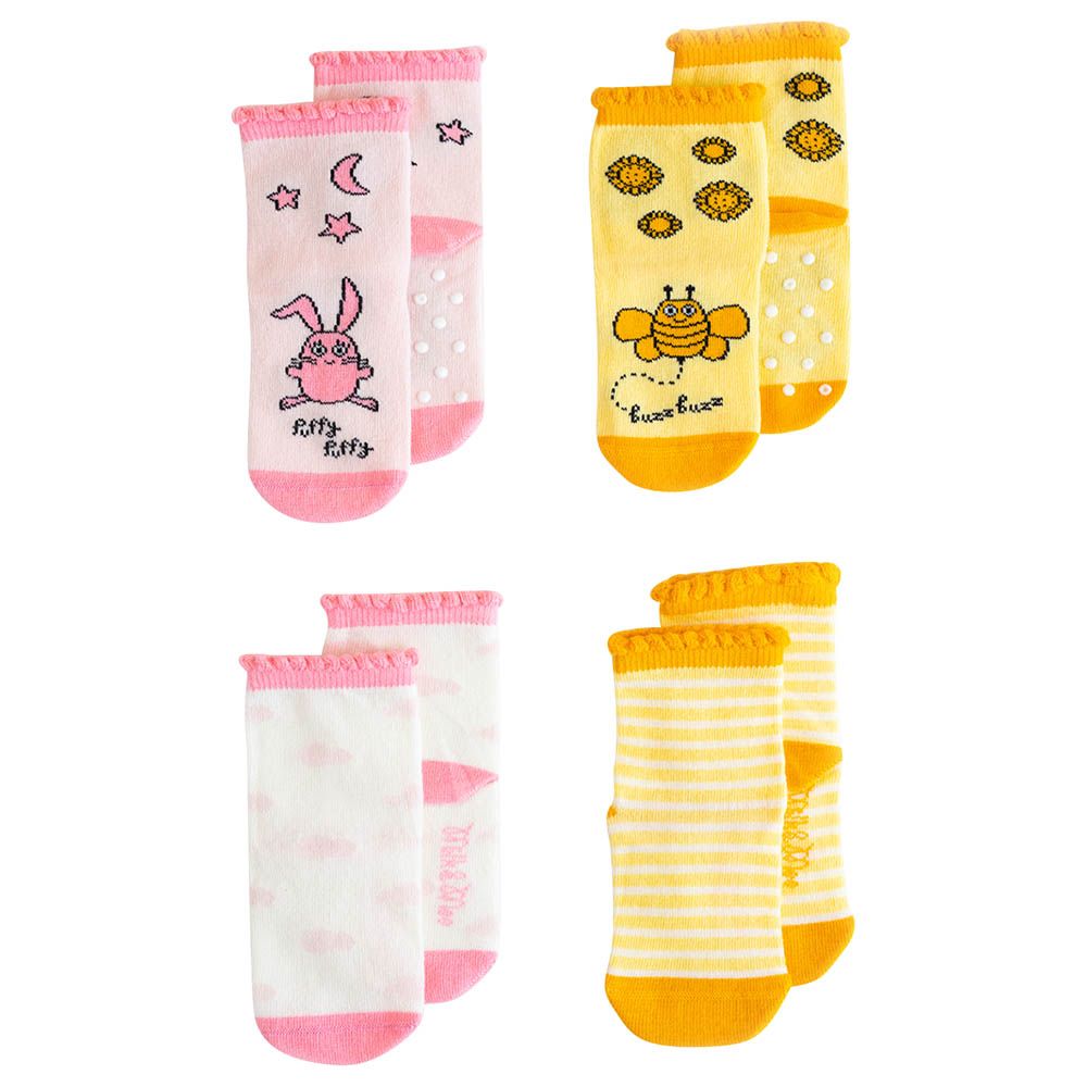 Milk&Moo - Buzzy Bee & Chancin Mother & Baby Sock 4pc-Set