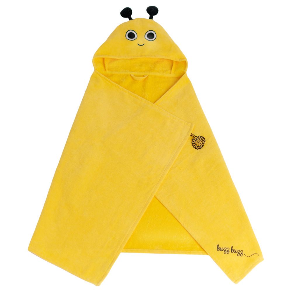 Milk&Moo - Buzzy Bee Velvet Hooded Baby Towel