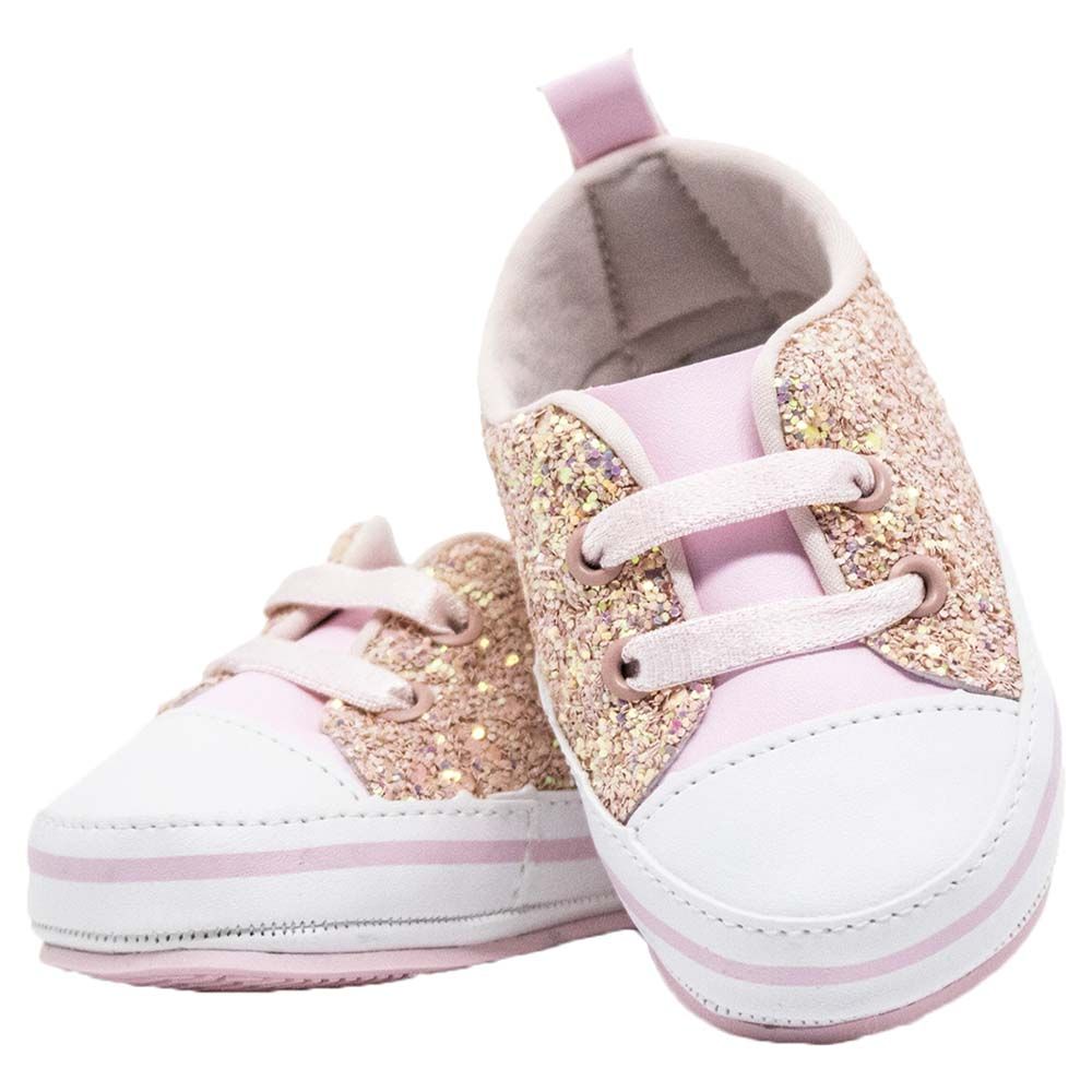 Pimpolho - Sequin Lace Strap Sneaker - Pink