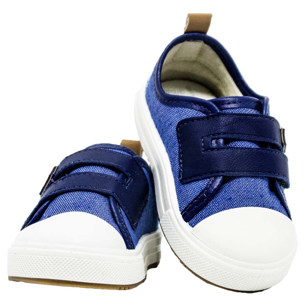 Pimpolho - Velcro Closure Star Jeans Sneaker - Blue