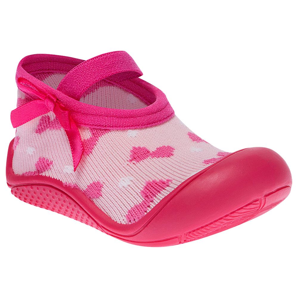 Pimpolho - Bow Design Sock With Sole - Pink