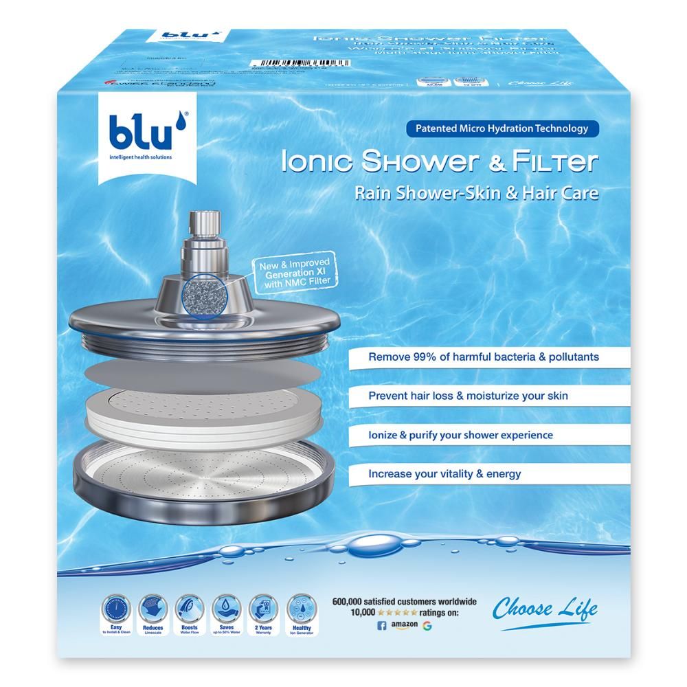 Blu - Ionic Shower Filter - Immune System Booster Rain Shower