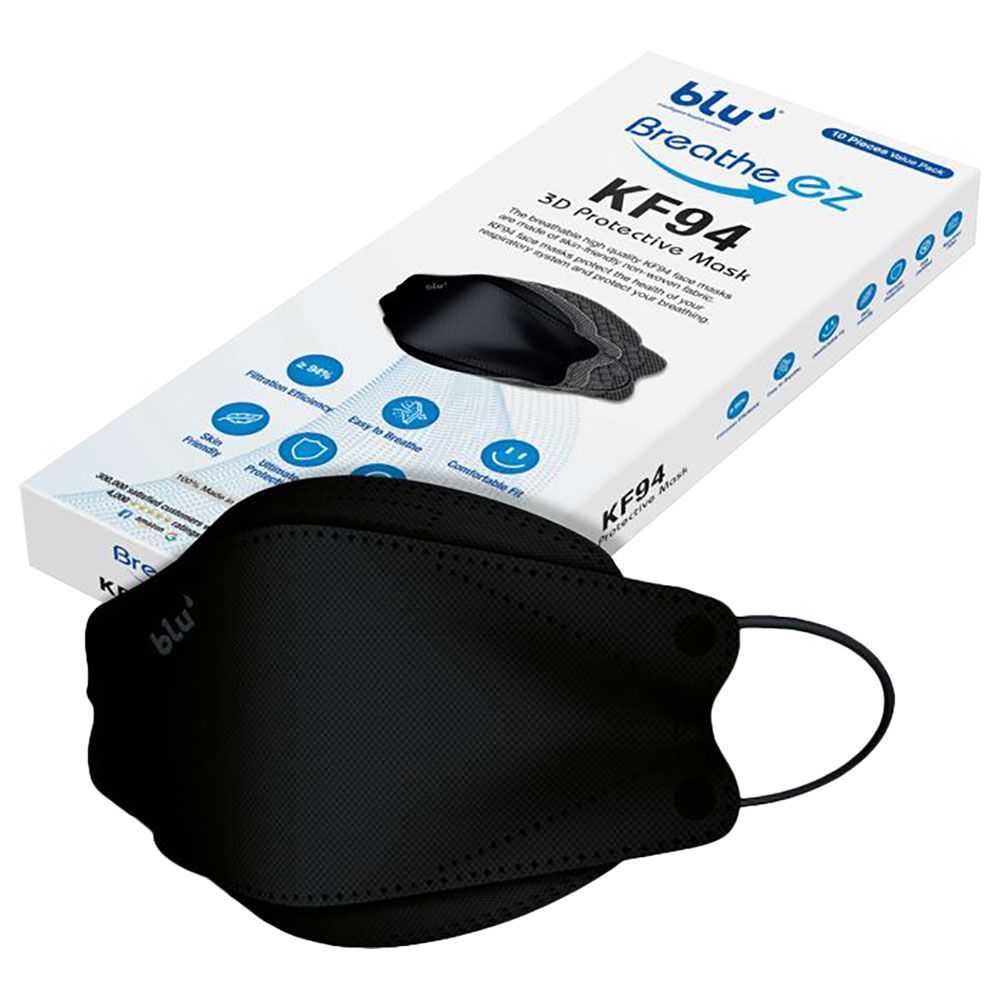 Blu Breathe EZ - KF94 3D Protective Face Mask Pack Of 10