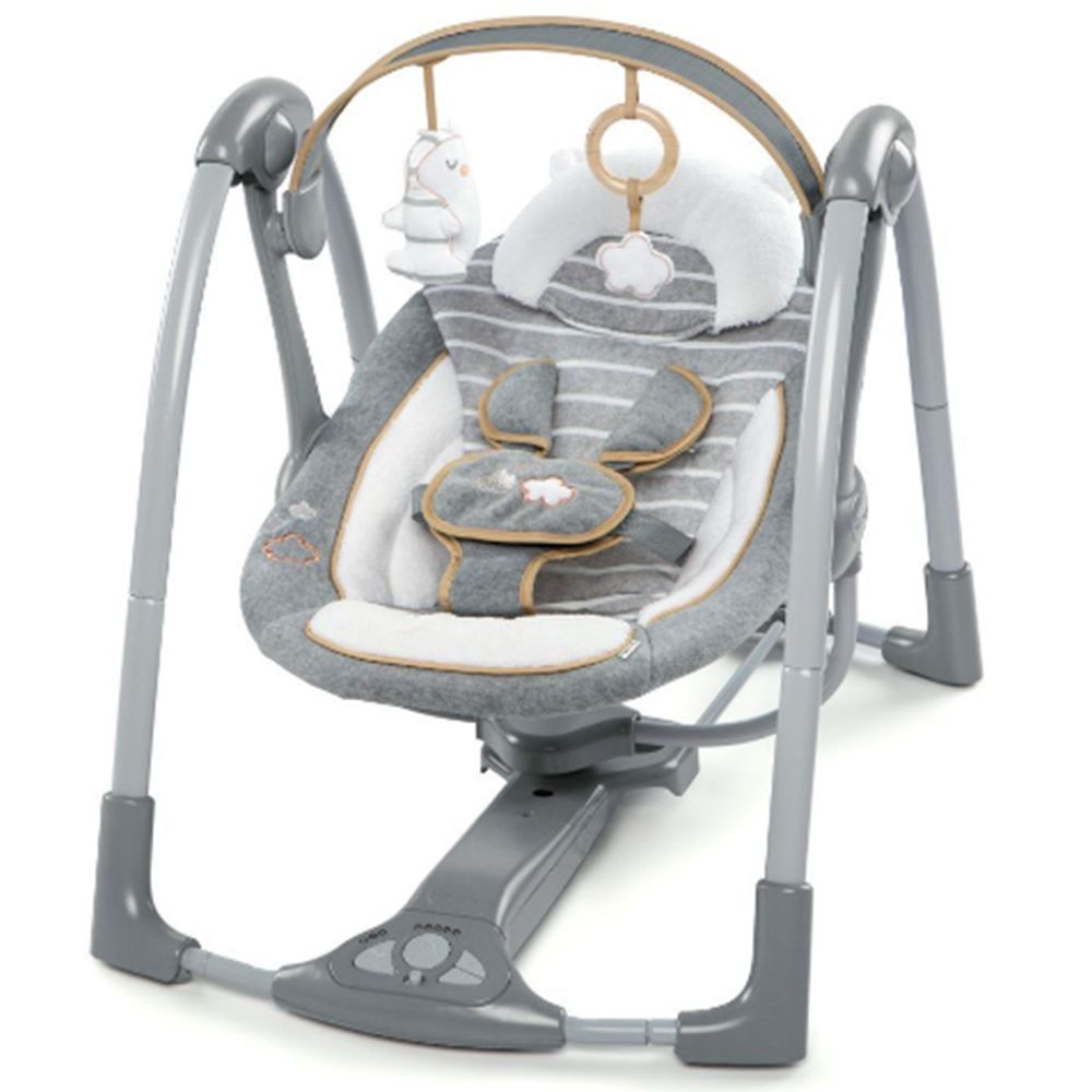 Ingenuity - Boutique Collection Swing N Go Portable Swing - Bella Teddy