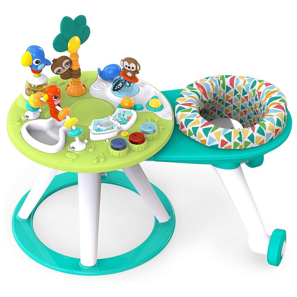 Bright Starts - Around We Go 2-In-1 - Walk-Around Activity Center & Table 2-In-1