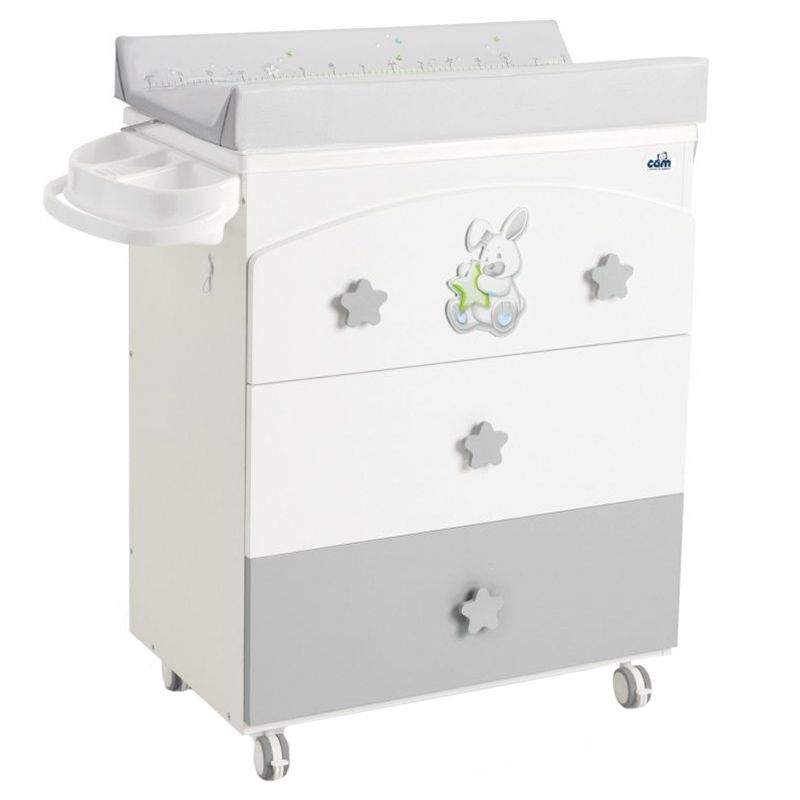 Cam - Baby Changing Station With Cabinet - Grey