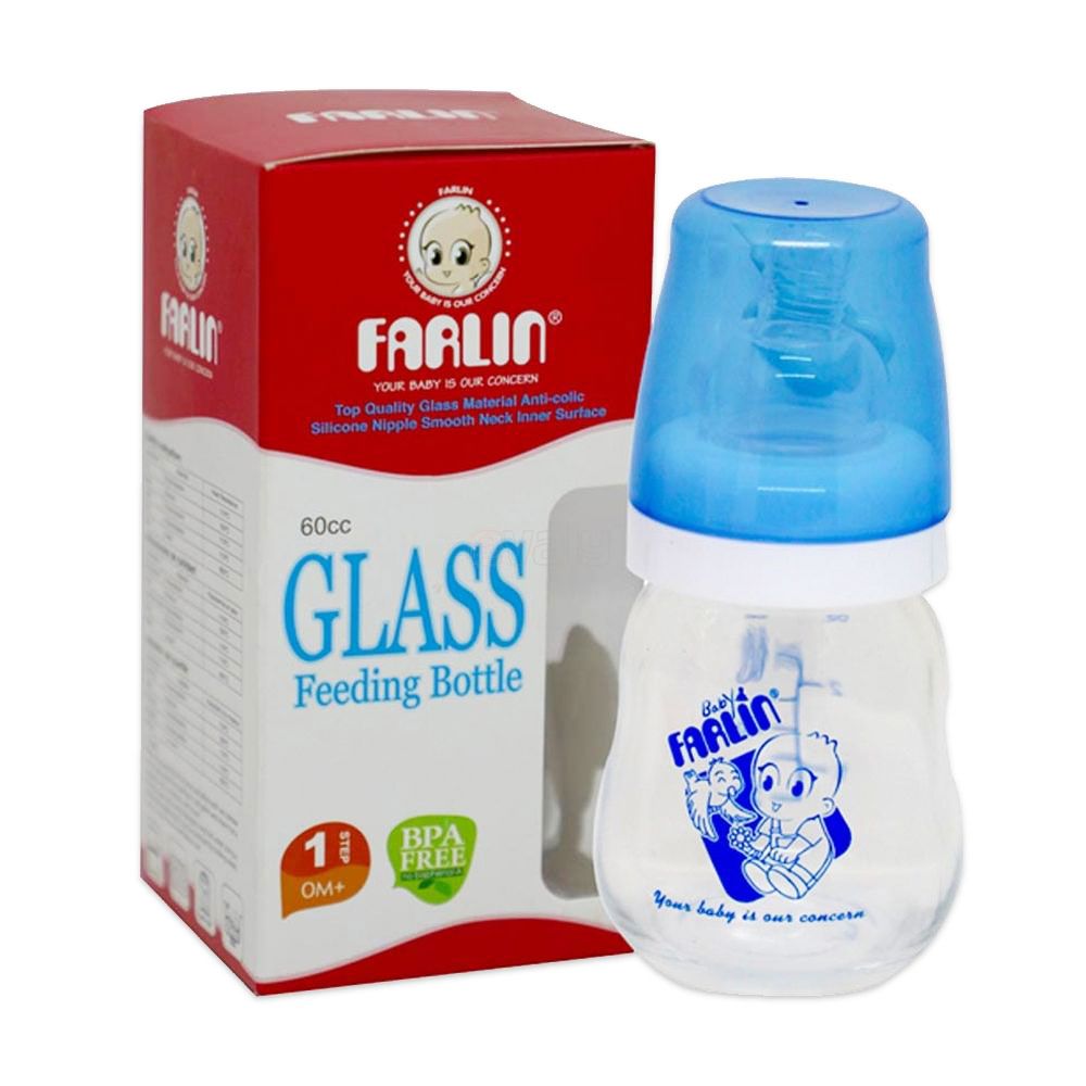 Farlin Glass Feeding Bottle 0m+ 60ml