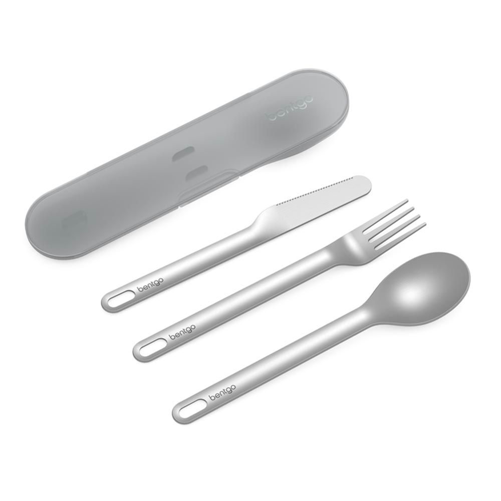 Bentgo - Stainless Steel Utensil Set - Gray - 4 Pcs