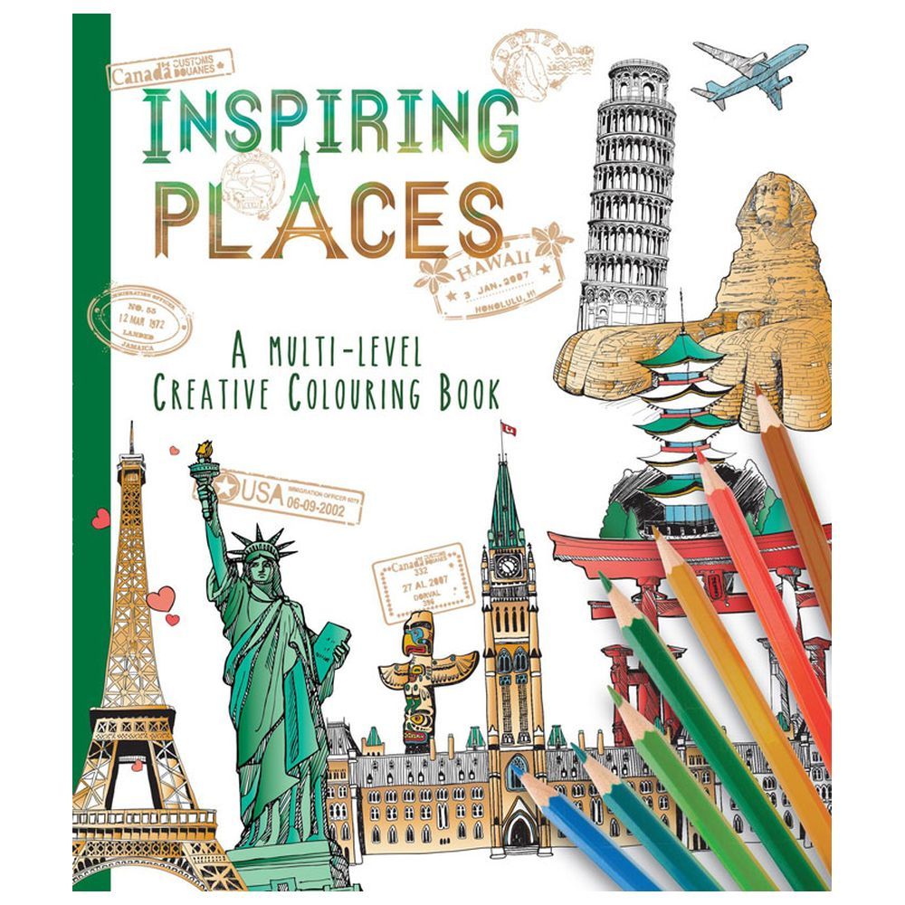 Multi level Inspiring Places Colouring Book