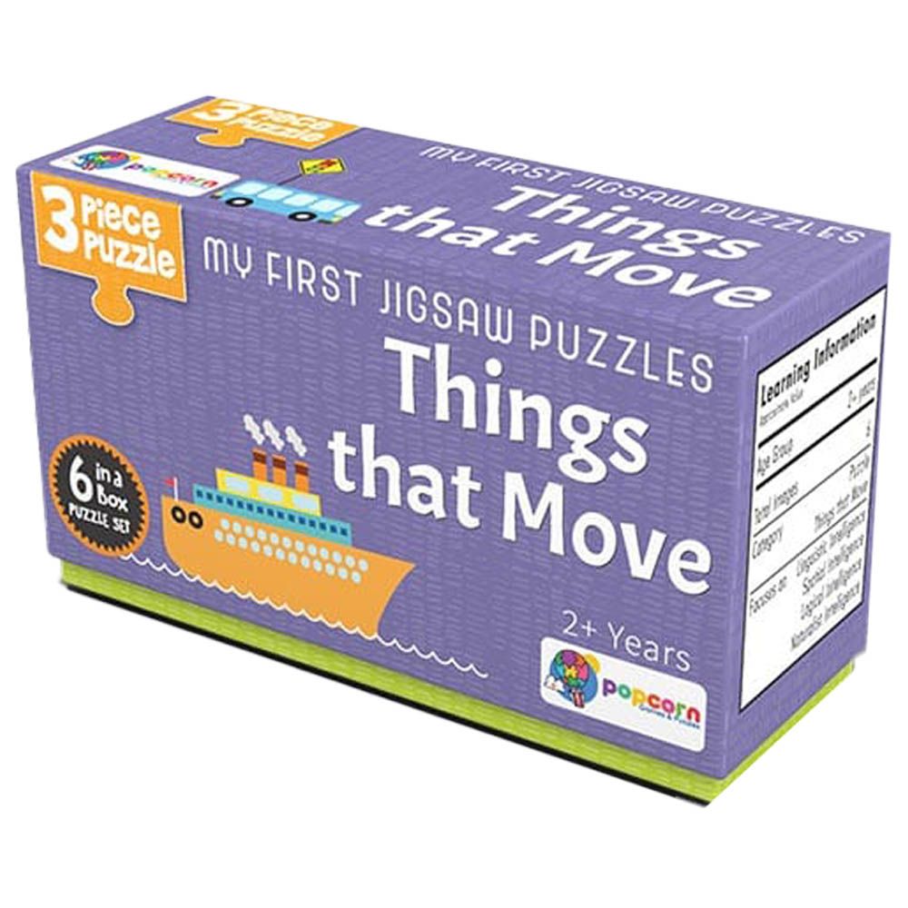 B Jain Publishers - 3 Piece Puzzle Things That Move 6pcs