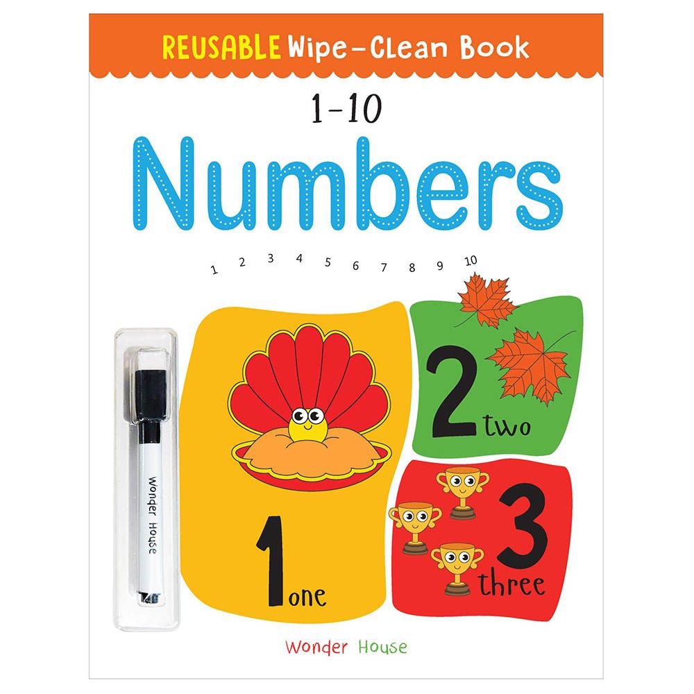 Reusable Wipe & Clean Book 1-10 Numbers 