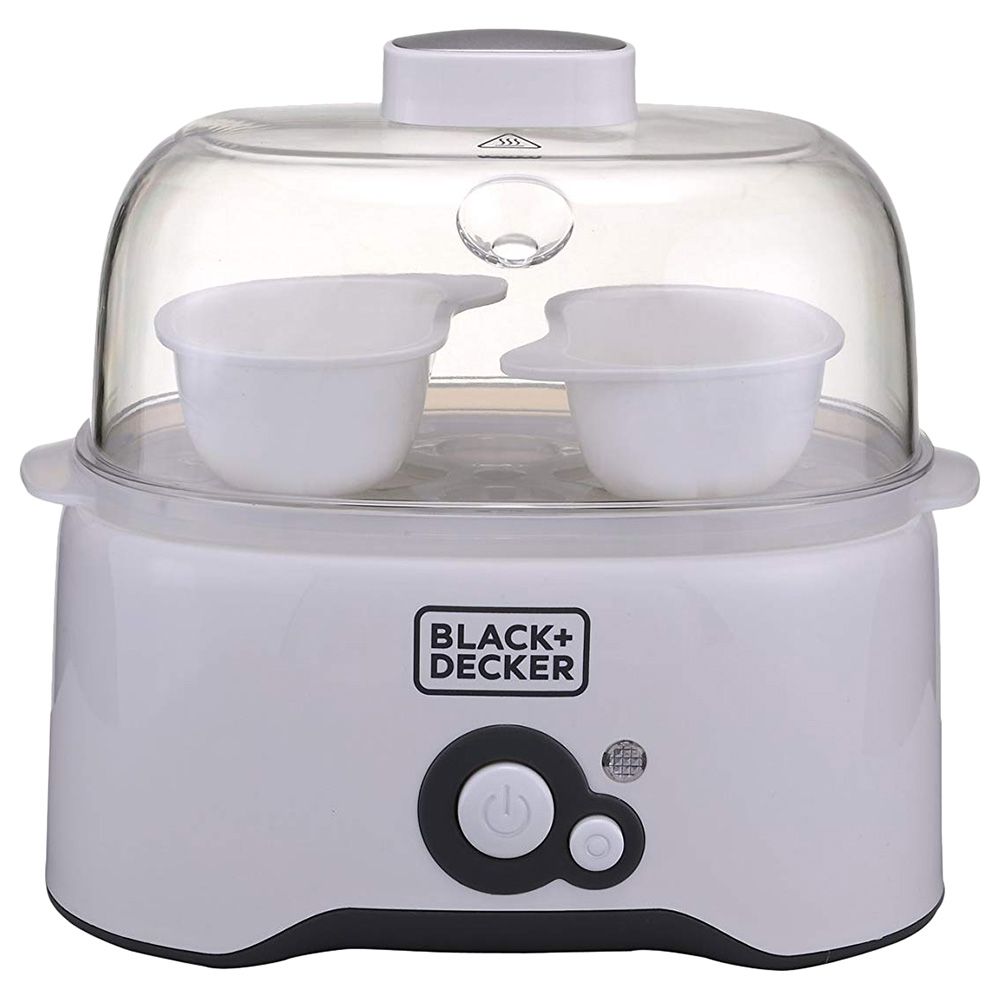 Black+Decker - Egg Cooker, 6 Eggs - White