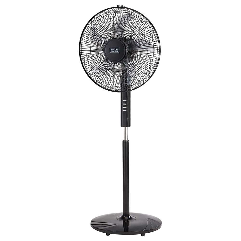 Black+Decker - 16 Inch Pedestal Stand Fan - Black