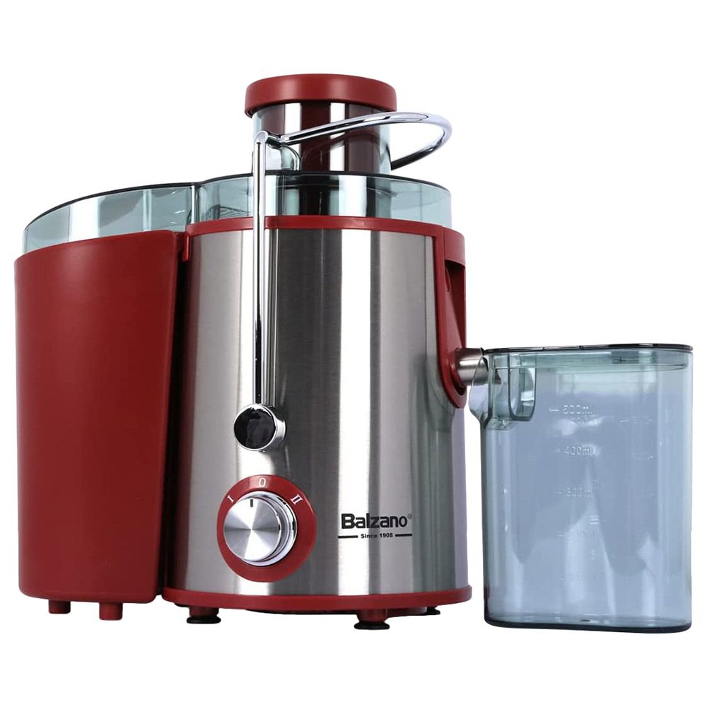 Balzano - 1.5 Liter High Speed Centrifugal Juicer With 500ML Juice Jug, 400W, GS-310L-Red