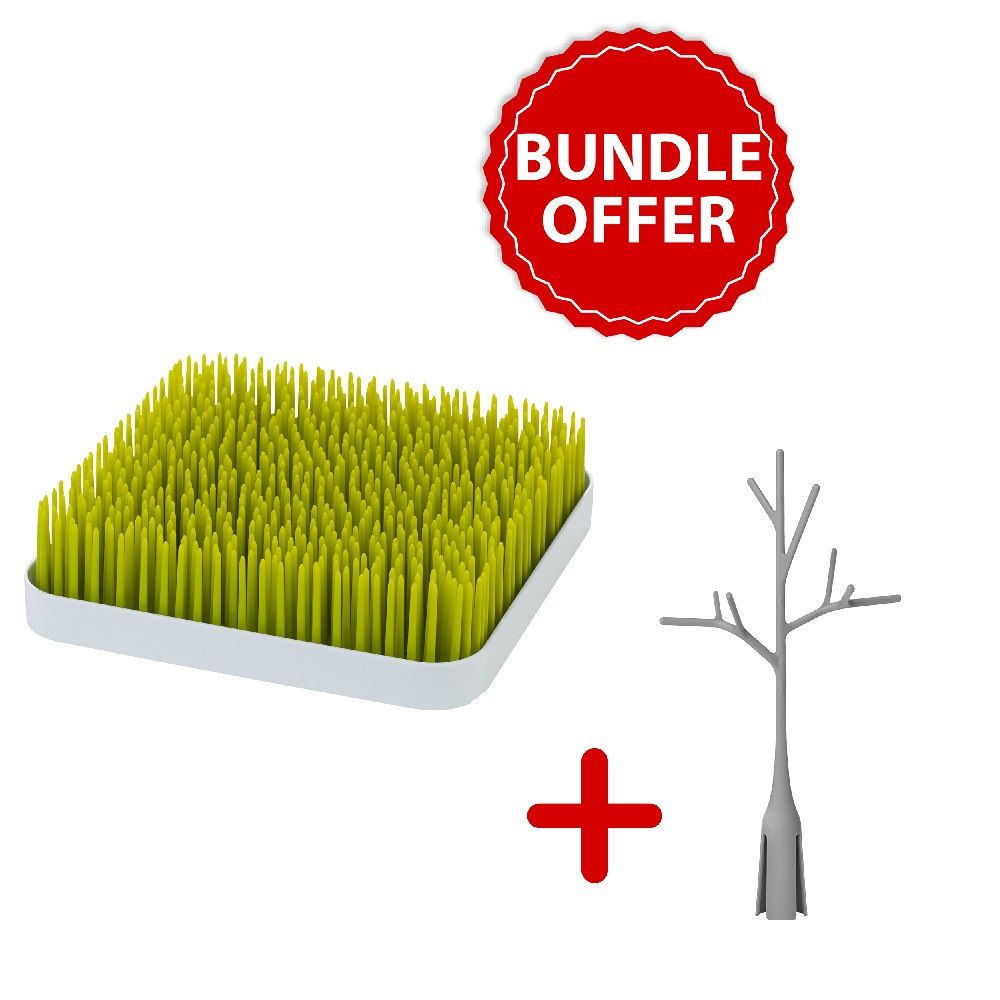 Boon Spring Green Grass Drying Rack with Twig - Gray