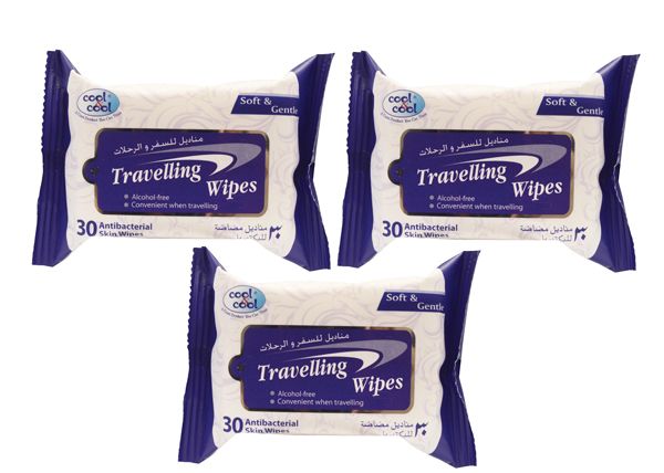 Cool & Cool Travelling Wipes 30's 2+1 Free