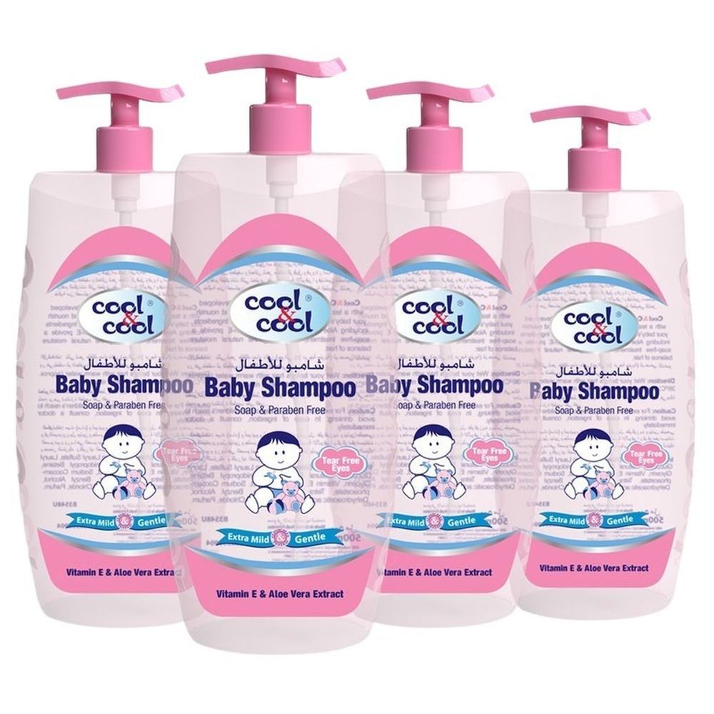 Cool & Cool - Baby Shampoo 500ml - Pack of 4