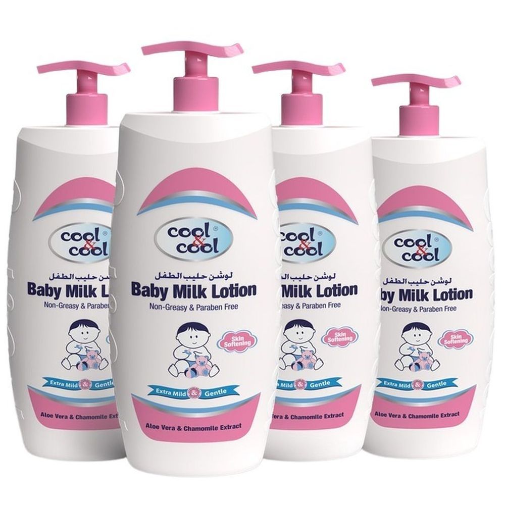 Cool & Cool - Baby Milk Lotion 500ml - Pack of 4