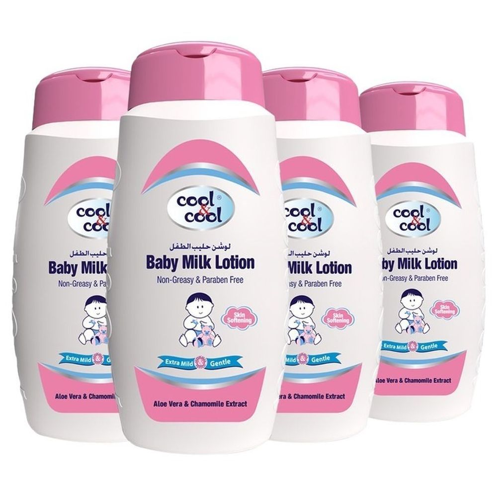 Cool & Cool - Baby Milk Lotion 250ml - Pack of 4