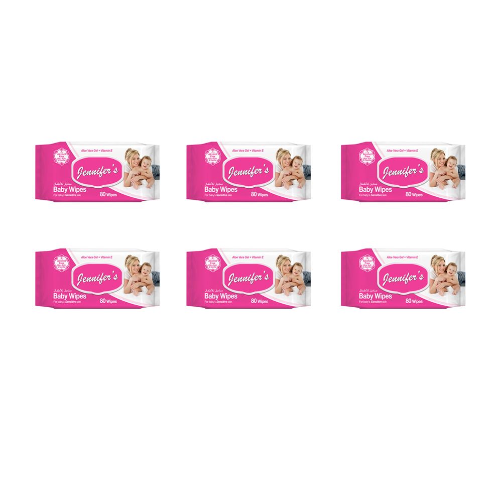 Jennifer’s Baby Wipes 80’s - Pack of 6