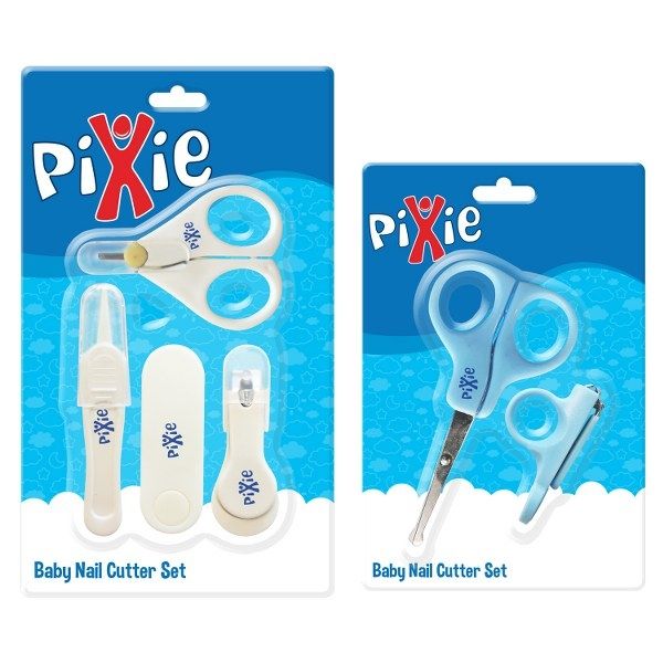 Pixie - Baby Nail Cutter Set + Baby Nail Cutter & Scissors - Blue