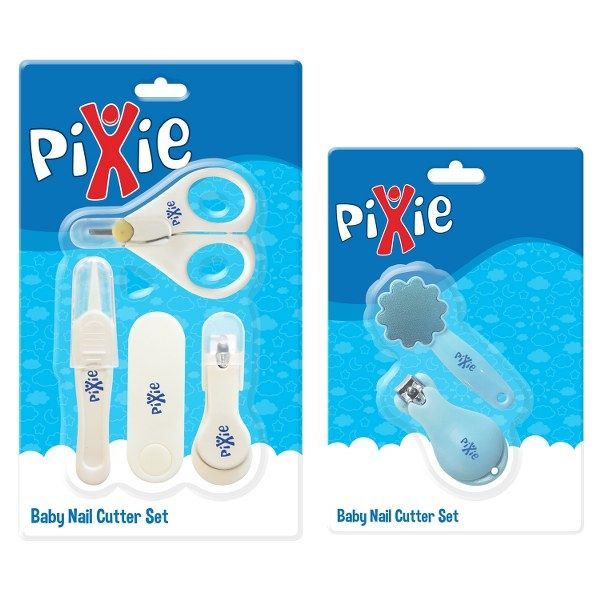 Pixie - Baby Nail Cutter Set + Baby Nail Cutter & File - Blue