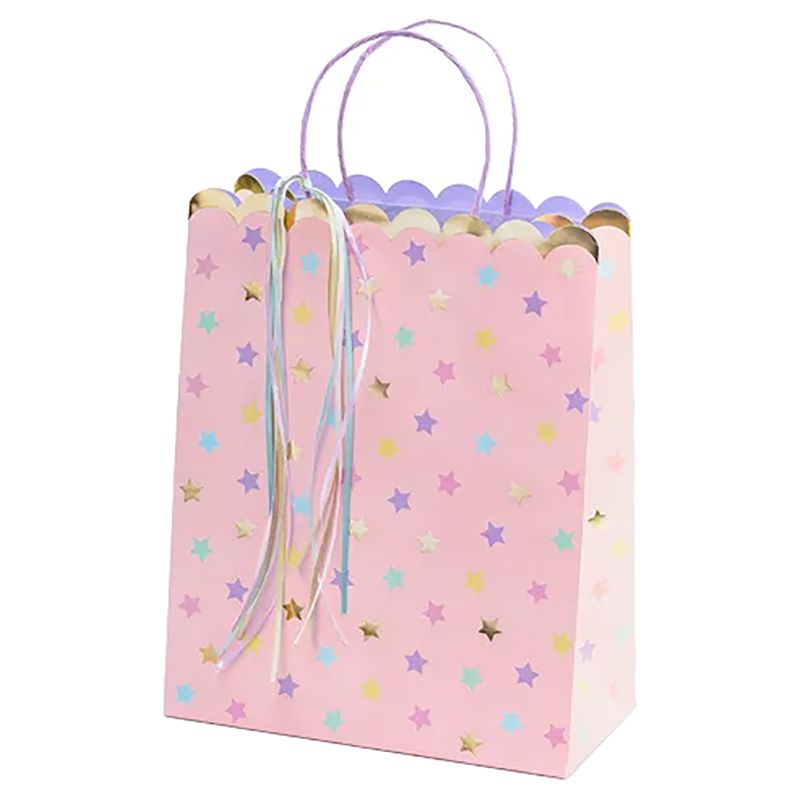 Party Deco - Gift Bag With Stars - Pink