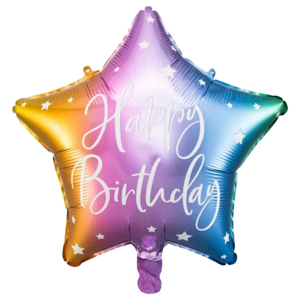 Party Deco - Ombre Happy Birthday Foil Balloon