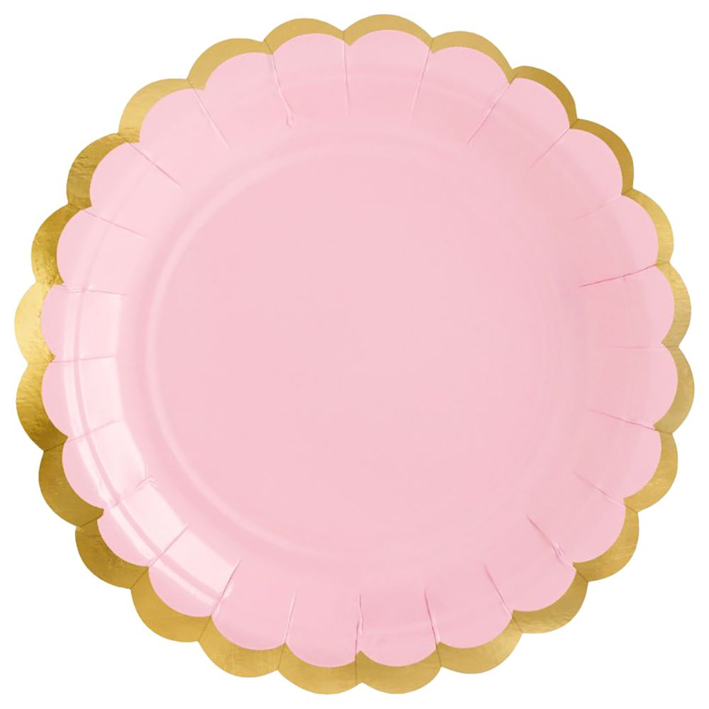 Party Deco - Paper Plates - 6pcs - Light Pink