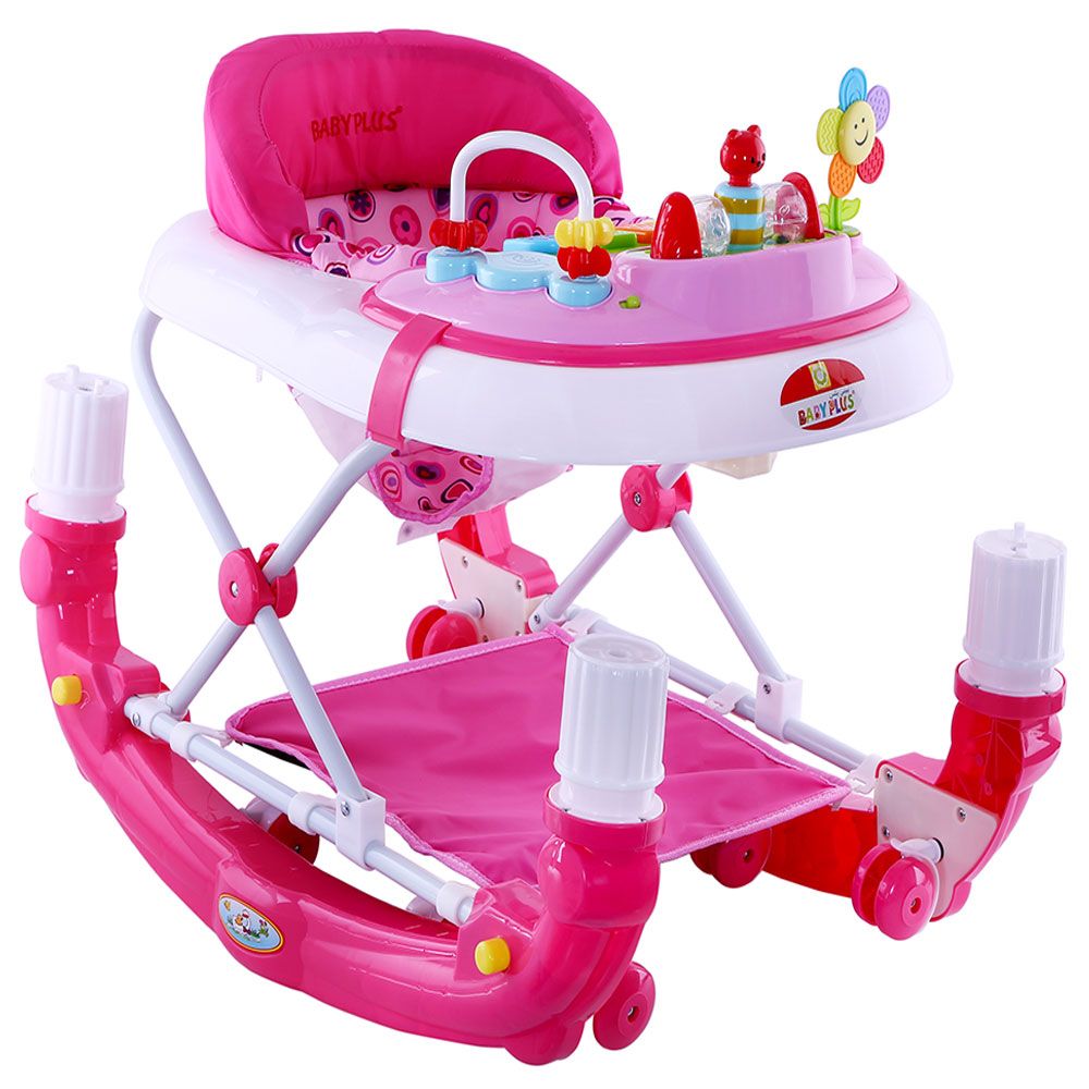 Baby Plus - Baby Walker Cum Rocker Polka Dots - Pink