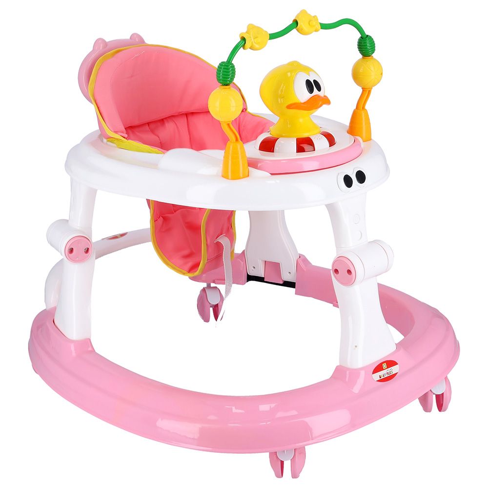 Baby Plus - Baby Walker With Duck Toy - Pink