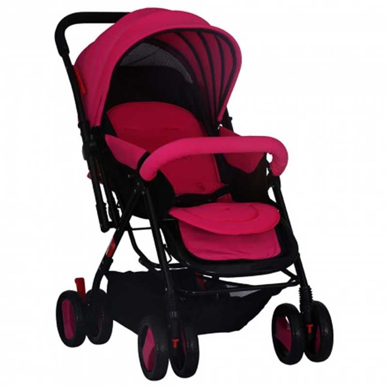 Baby Plus - Baby Stroller Cum Pram - Wine Red