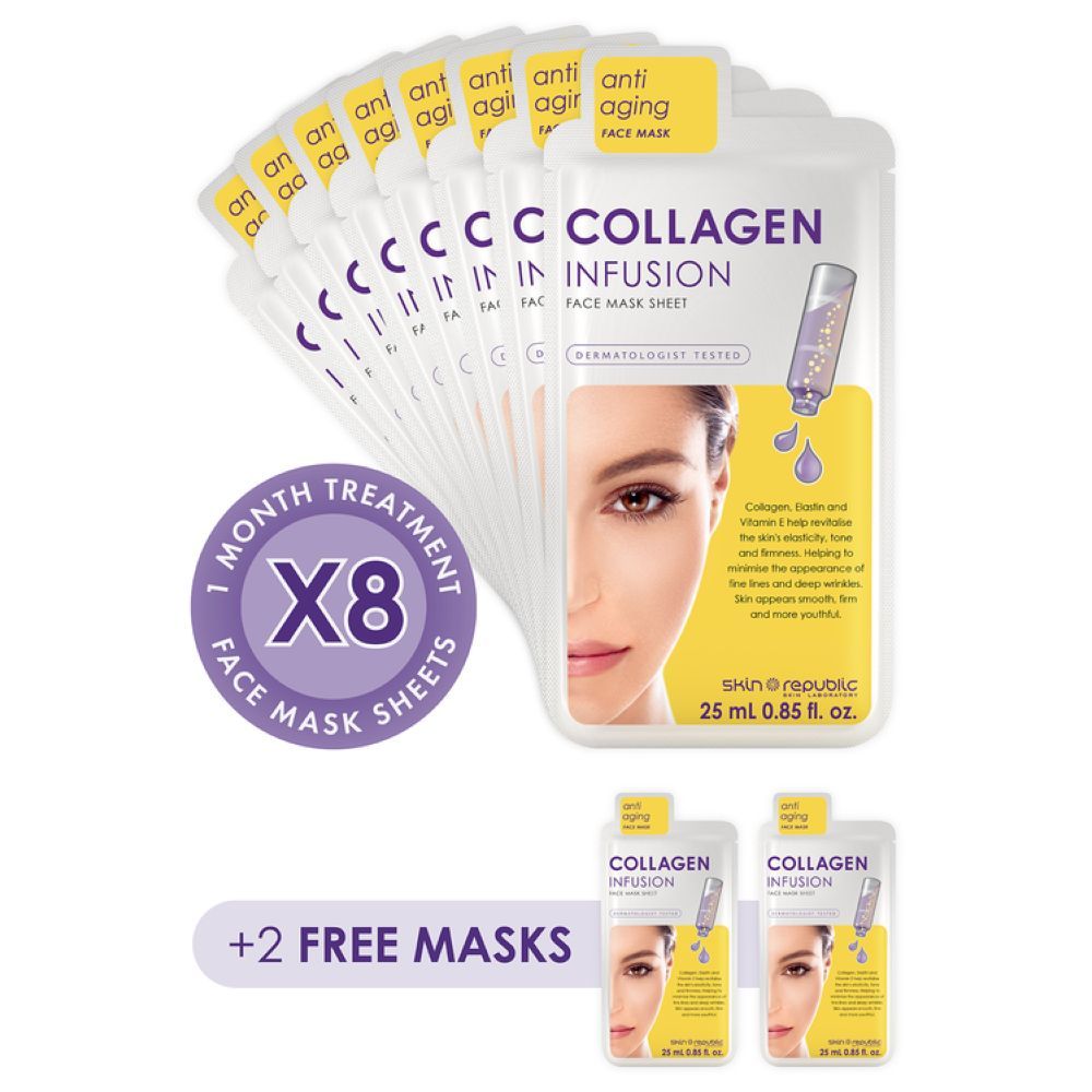 Skin Republic - Collagen Serum Face Mask Pack of 10