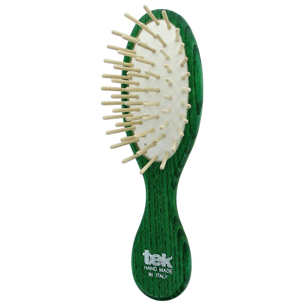 Tek - Little Oval Wooden Purse Brush - Green