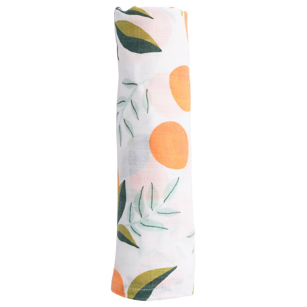 Anvi Baby Bamboo Muslin Swaddle Wrap Tangerine Heaven