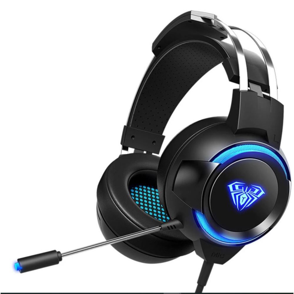 Aula - G91 Gaming HIFI Headphone W/ LED Light - Black